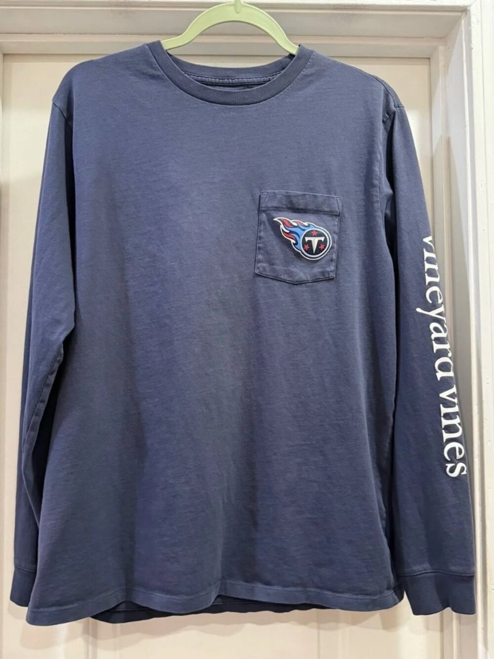 Vineyard Vines Tennessee Titan Logo Navy Long Sleeve T-Shirt